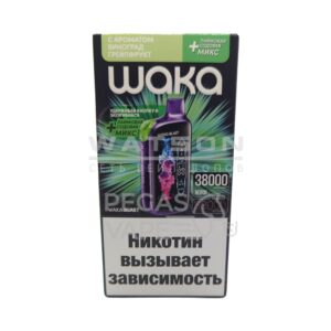 Электронная сигарета WAKA BLAST 38000 (Арбуз - Лёд микс) купить с доставкой в СПб, по России и СНГ. Цена. Изображение №6.