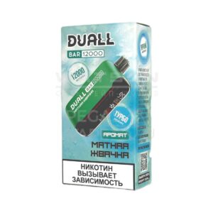 Электронная сигарета DUALL BAR 12000 (Сладкая мята) купить с доставкой в СПб, по России и СНГ. Цена. Изображение №4.