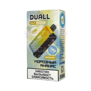 Электронная сигарета DUALL BAR 12000 (Морозное яблоко) купить с доставкой в СПб, по России и СНГ. Цена. Изображение №7.