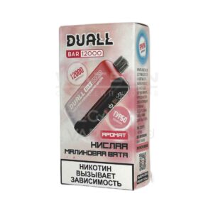 Электронная сигарета DUALL BAR 12000 (Кислая жвачка, грейпфрут, клубника) купить с доставкой в СПб, по России и СНГ. Цена. Изображение №7.