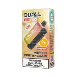 Электронная сигарета DUALL BAR 12000 (Жвачка, Клубника, Киви) купить с доставкой в СПб, по России и СНГ. Цена. Изображение №6.