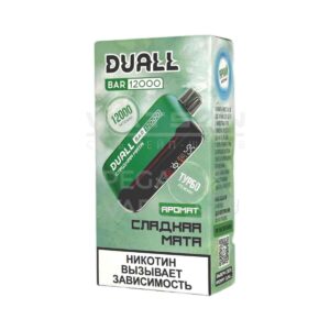 Электронная сигарета DUALL BAR 12000 (Мятная жвачка) купить с доставкой в СПб, по России и СНГ. Цена. Изображение №7.